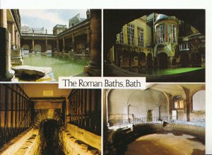 Somerset Postcard - Bath - Views of The Roman Baths - Ref 17608A