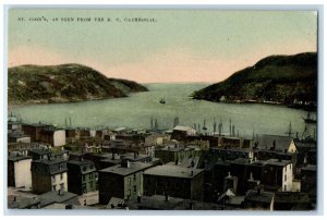 Newfoundland Canada Postcard St. John's As Seen From The RC Cathedral c1910