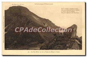 Postcard Old Picturesque Auvergne Puy Mary saw Murat Road has Salers