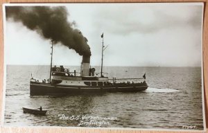 RPPC S.S. YORKSHIREMAN Bridlington UK Steamship c1920s Vintage Postcard