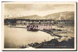 Old Postcard Geneve The Entry of the Bay and Whitewater