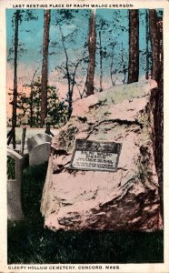 Massachusetts Concord Sleepy Hollow Cemetery Last Resting Place Of Ralph Wald...