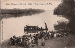 Sudan Afrique Occidentale Soudan Un Passage sur le Niger Vintage Postcard C038