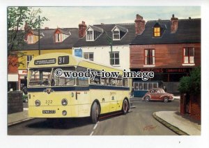 tm6053 - DHE1 Sheffield Corp. Bus, c1954 - Artist - G.S.Cooper - postcard 