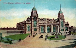 Massachusetts Worcester Union Station 1912