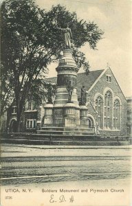 C-1910 Soldier Monument Utica New York Koeber PCK Postcard 20-3953