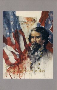 General John Pemberton, Confederate & US Flag, Civil War, Modern Portrait 1960's