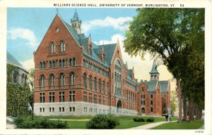 VT - Burlington. University of Vermont, Williams Science Hall