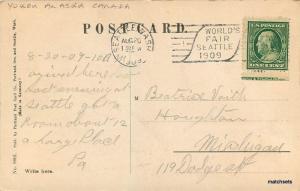 1909 Bonanza Park Mineral Springs Yukon Alaska Portland postcard 9830