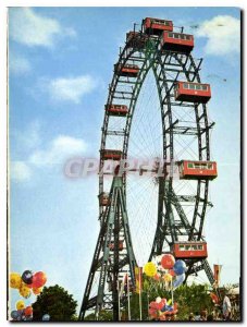 Modern Postcard The Vienna Prater Wheel and Geante