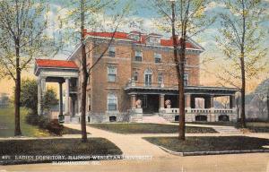 Bloomington Illinois Wesleyan University Ladies Dorm Antique Postcard K105914 