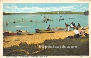 Bathing Time at Sand Beach - Highland Lake (Venoge, New York)