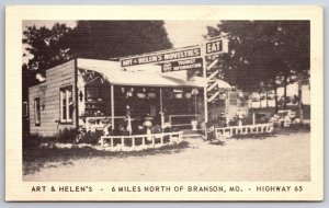Branson Missouri~Art & Helen's Novelties~Roadside Diner~Best Pie Ever!~1951 B&W