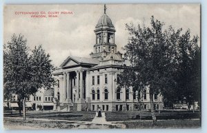 c1910 Cottonwood Co. Court House Building Tower Windom Minnesota Posted Postcard