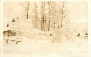 1920s Valdez Alaska Winter Snow Scene RPPC real photo postcard 1660