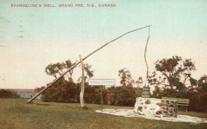 Vintage Postcard 1962 Evangeline's Well Grand Pre Novia Scotia Canada