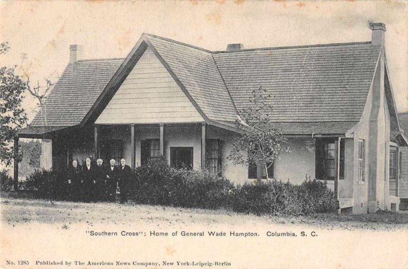 Columbia South Carolina Southern Cross General Hampton Home Postcard JF685996 