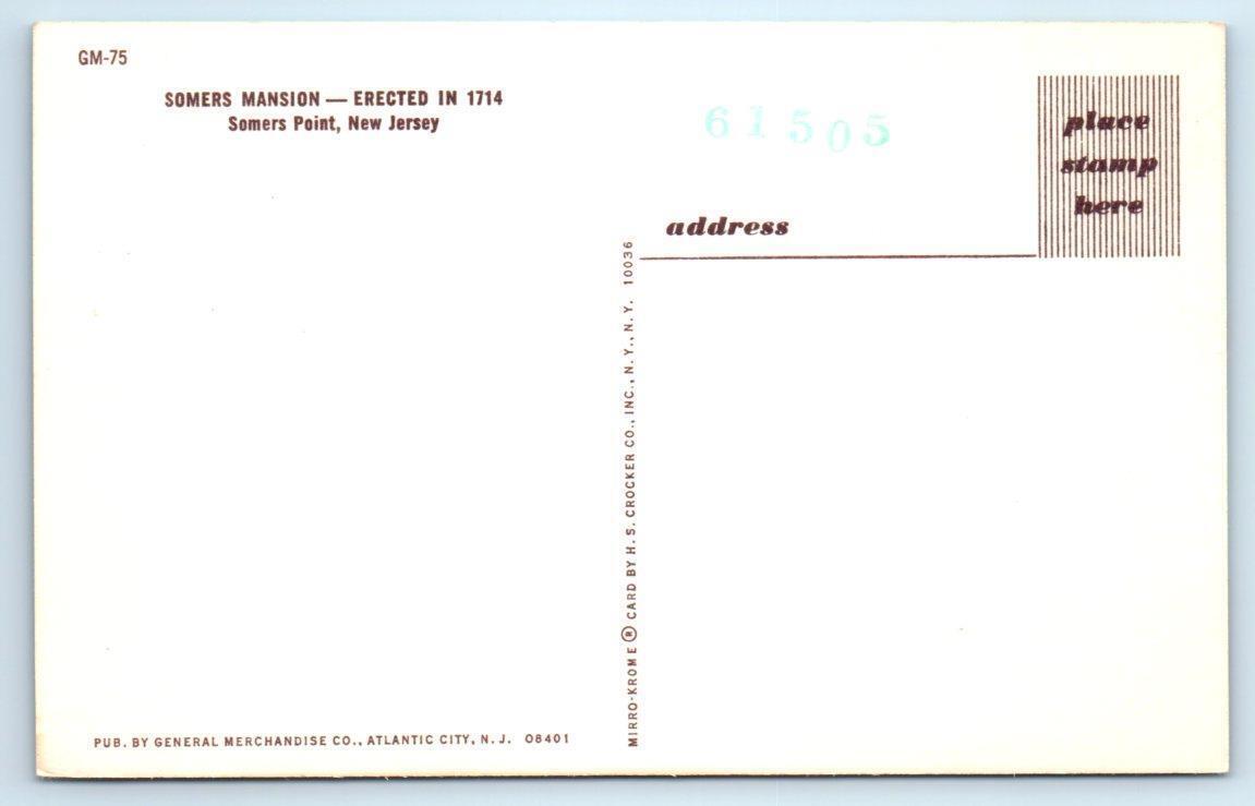 2 Postcards SOMERS POINT, New Jersey NJ DOCKS & SOMERS MANSION