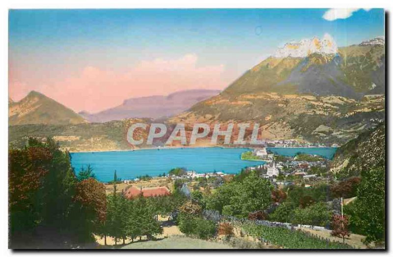 Modern Postcard Lake Annecy