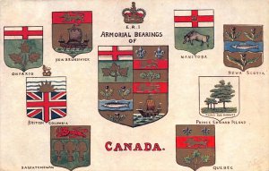 A892 Armorial Bearings of Canada 1908 Heraldic Coat of Arms vintage postcard