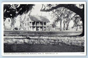 Martinville Louisiana Postcard Museum Longfellow Evangeline Memorial Park c1940