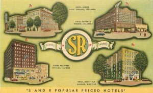 Illinois Chicago Hotel  Planters Advertising 1940s Postcard Teich Linen 22-953