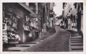 Switzerland Lugano Via Cathedrale Street Scene