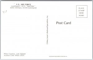 U.S. AIR FORCE Lockhead C-141A Starlifter MAC Aircraft Postcard