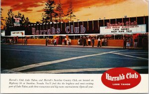 Harrah's Club Lake Tahoe NV Anna Maria Alberghetti Mary Kaye Trio Postcard G90