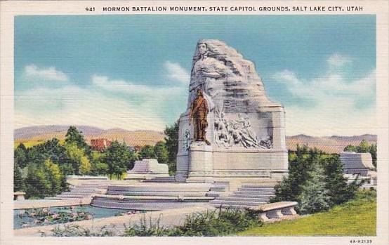 Mormon Battalon Monument State Capitol Grounds Salt Lake City Utah