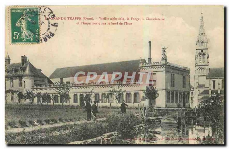 Old Postcard La Grande Trappe Abbey Orne Old Forge Chocolaterie and printing ...