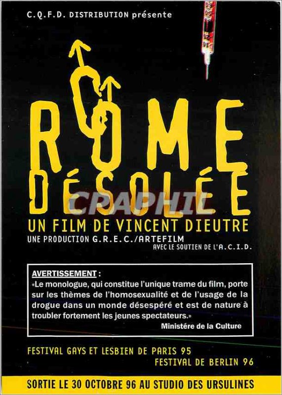 Postcard Modern Rome Solee film Vincent Dieutre Rome desolated Vincent Dieutre