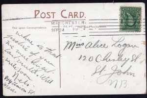 New Hampshire ~ Lake Massabesic MANCHESTER pm1908 Vintage - Divided Back