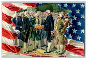 1910 George Washington Inauguration President Patriotic Tuck's Antique Postcard