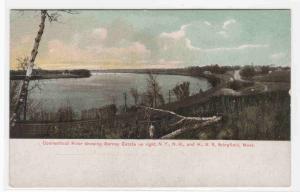 Connecticut River NY NH & H Railroad Springfield Massachusetts 1905c postcard