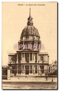 Old Postcard Paris The dome of the Invalides