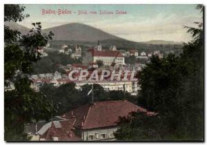 Baden Baden Old Postcard Blick vom Schloss Solms