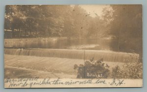 BUTLER NJ WATERFALL ANTIQUE REAL PHOTO POSTCARD RPPC