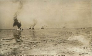RPPC Postcard Iced Up Torpedo Boats in the Baltic Sea German Navy Finke 1323 WWI
