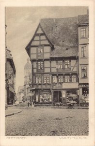 Germany Goettingen Quentin's Ecke Shops vintage postcard