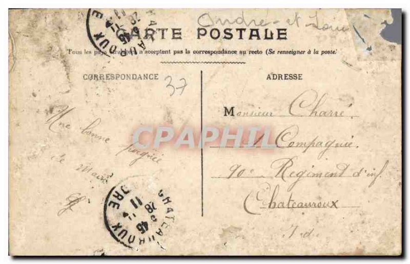 Postcard Old Tours Municipal Theater