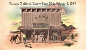 VINTAGE POSTCARD CHICAGO RAILROAD FAIR JUNE 25 TO OCTOBER 2 1949