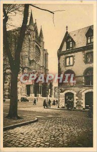 Old Postcard Douce France Chartres Old Post Office and the South Portal