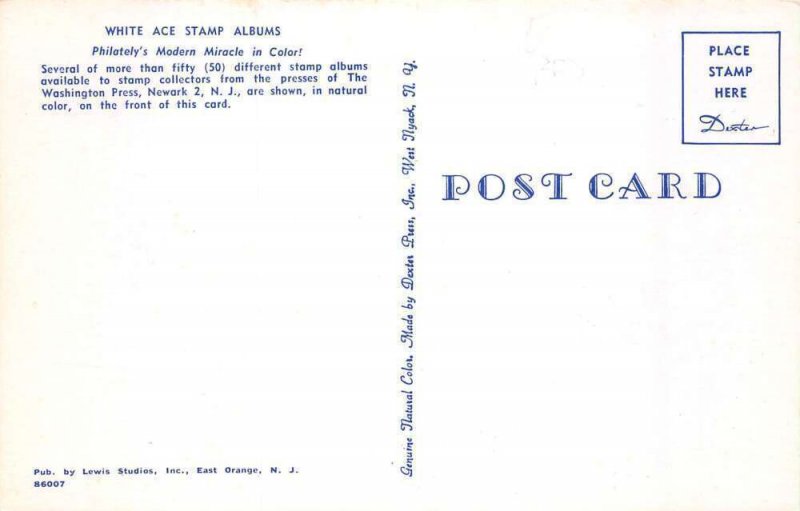 Newark New Jersey Washington Press White Ace Stamp Albums Adv Postcard AA65504 