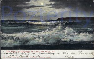 THE PACIFIC BY MOONLIGHT 1905 PT.LOMA SAN DIEGO CALIFORNIA