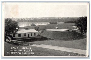 Rockford Illinois IL Postcard Camp Grant Pumping Plant WWI Scene c1920's Vintage