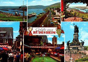 Germany Ruedesheim am Rhein Gruesse Greetings With Multi View