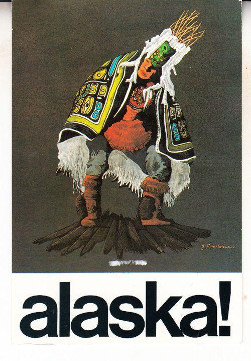 Chilkat Dancer Of Alaska Alaskan Indian Fashion Dancing Postcard