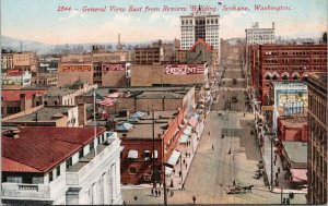 Birdseye Spokane WA Washington Coco-Cola Sign Edward Mitchell Postcard E98