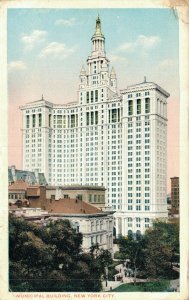 USA Municipal Building New York City Vintage Postcard 08.07